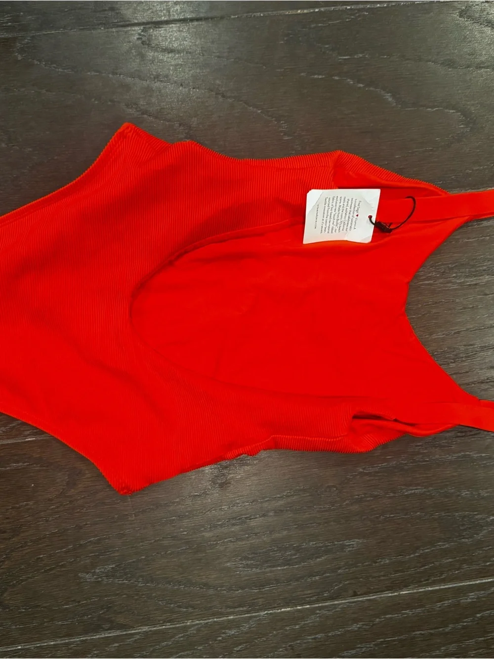 Vitamin A ❤️ Fred Segal Bright Red Ribbed  One-Piece